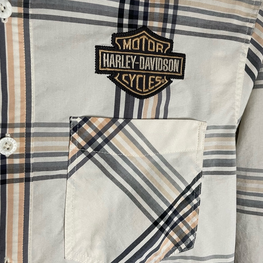 Harley Davidson motorcycles plaid shirt S - Picture 6 of 10